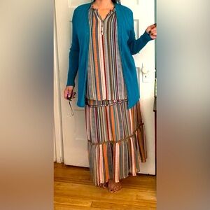 Bohémien 3 piece skirt set with cardigan